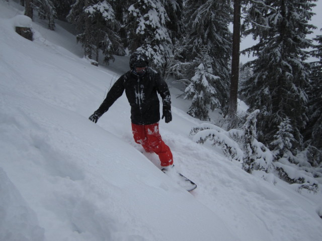 Markus unter dem Télésiège Mont Blance (6. März)