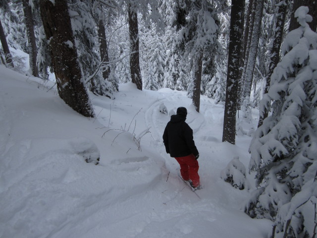 Markus neben der Piste Montalbert (6. März)