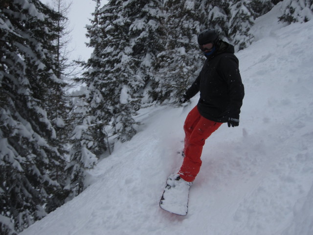 Markus unter dem Télésiège Comborciere (8. März)