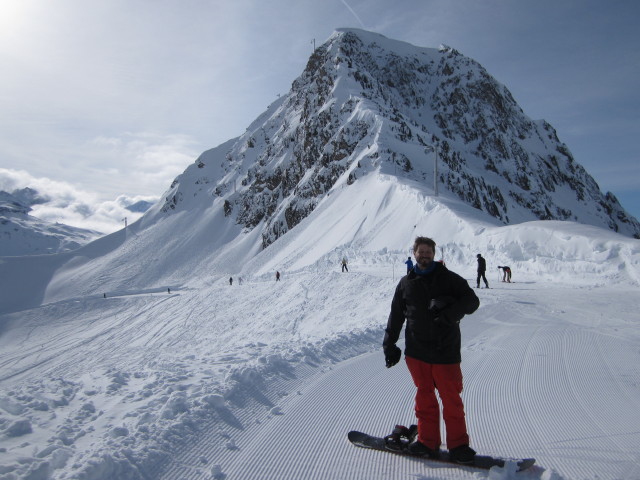 Markus bei der Bergstation des Télésiège Crozats, 2.377 m (9. März)