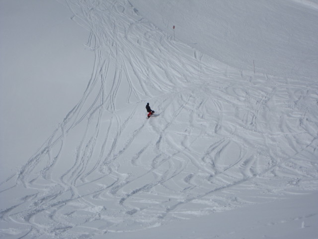 Markus neben der Piste Sources (9. März)