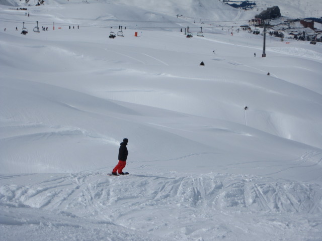 Markus neben der Piste Sources (9. März)