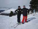 Ich und Markus bei der Bergstation des Télésiège Pierres Blanches (4. März)