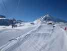 Piste Belle Plagne vom Télésiège Les Blanchets aus (5. März)