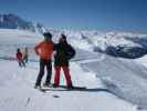 Ich und Markus auf der Piste Grand Col (10. März)