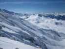 von der Piste Aiguille Rouge Richtung Südwesten (10. März)