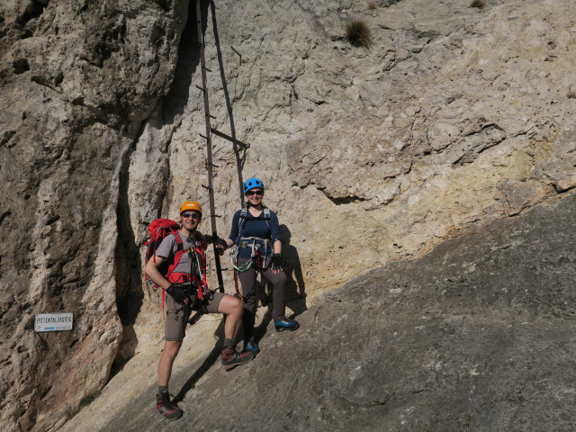 Pittentaler Klettersteig: Ich und Sabine beim Einstieg