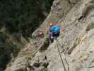 Pittentaler Klettersteig: Sabine in der Schlüsselstelle