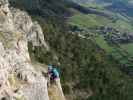 Pittentaler Klettersteig: Sabine nach der Schlüsselstelle