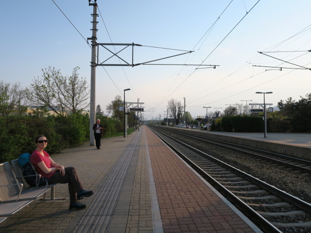 Sabine im Bahnhof Gumpoldskirchen, 218 m