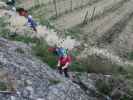 Gumpoldskirchner Klettersteig: Sabine in der linken Variante