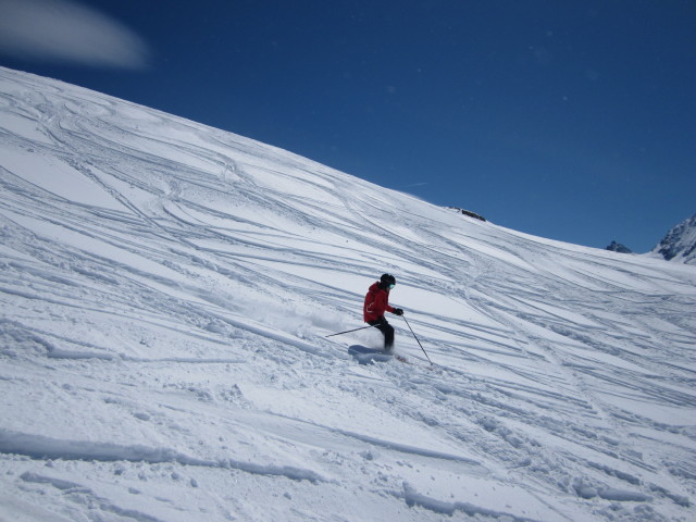 Stefan zwischen Piz Val Gronda und Fimbatal (21. Apr.)
