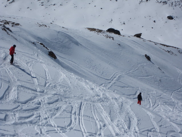 Stefan und Markus zwischen Piz Val Gronda und Fimbatal (21. Apr.)