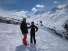 Markus und ich auf der Piste 40c (19. Apr.)