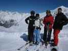 Ich, Mama, Stefan und Markus in der Velillscharte, 2.556 m (21. Apr.)