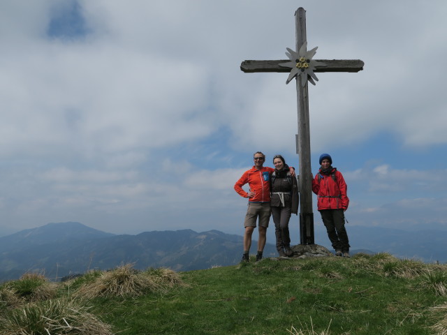 Ich, Sabine und Hannelore am Vorgipfel des Ebenschlags