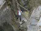 Kesselfall-Klettersteig: Erich auf der zweiten Seilbrücke