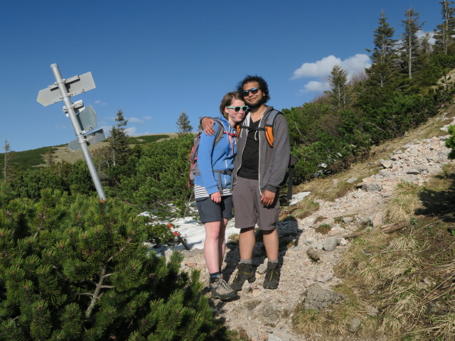 Hannelore und Martin am Weg 405 zwischen Ginatzwiese und Sohlenalm