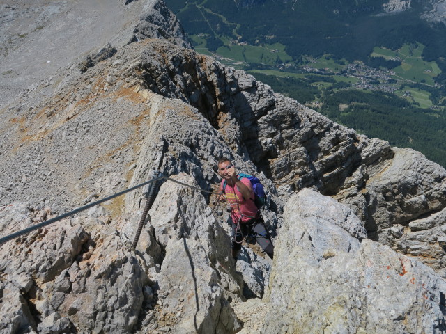 Stefan am Zehner-Klettersteig (18. Juni)