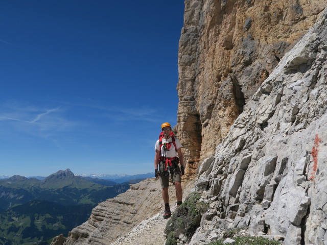 Ich am Kreuzkofel-Klettersteig (18. Juni)