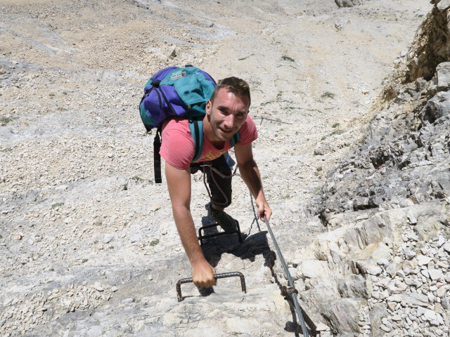 Stefan am Kreuzkofel-Klettersteig (18. Juni)