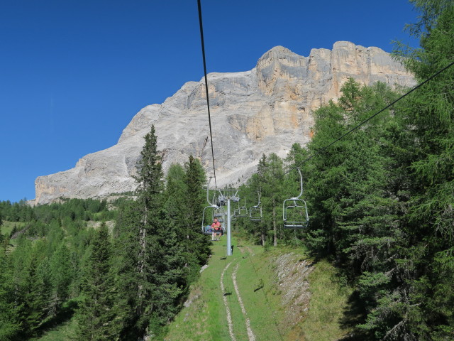Stefan in der Sesselbahn La Crusc (18. Juni)