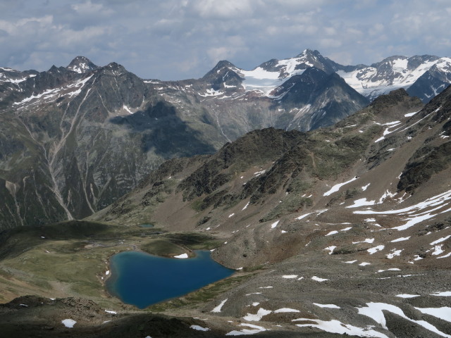 Wannenkarsee vom Hochstubai-Panoramaweg aus