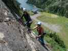 Kölnbrein-Klettersteig: Irmgard und Edith bei der Vereinigung der Einstiege