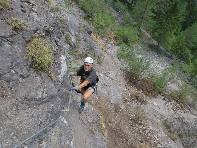 Endorphine-Klettersteig: Josef im unteren Teil