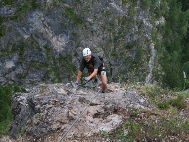 Endorphine-Klettersteig: Josef im oberen Teil