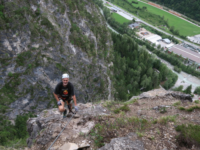 Endorphine-Klettersteig: Josef im oberen Teil