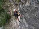 Endorphine-Klettersteig: Josef in der Schlüsselstelle