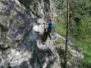 Übungs-Klettersteig: Werner nach der Brücke