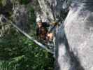 Übungs-Klettersteig: Josef nach der Brücke