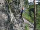 Übungs-Klettersteig: Werner im Ausstieg