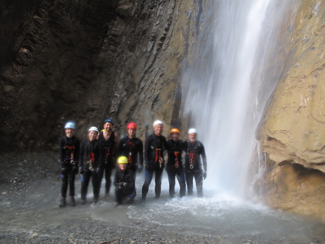Sonja, Cornelia, Helmut, Angelika, Werner, Frank, ich und Josef im Silberfall