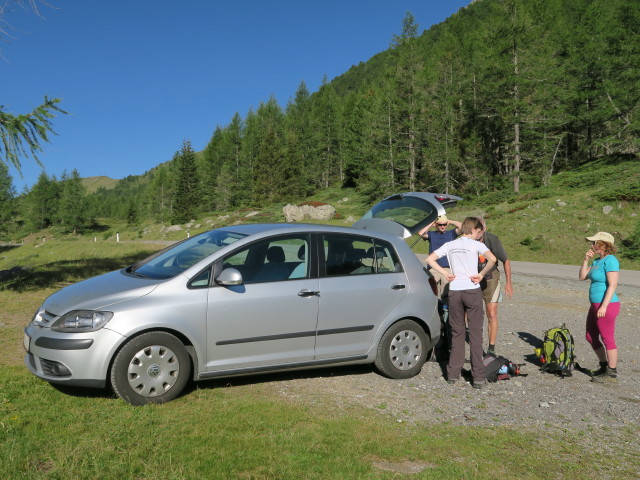 Werner, Sonja, Josef und Angelika auf der Defereggentalstra&szlig;e