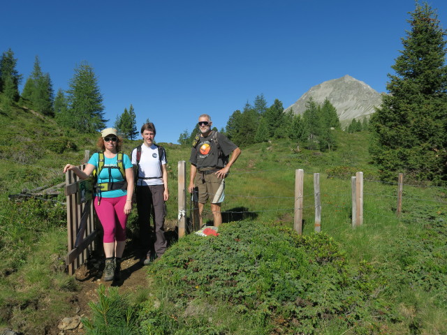 Angelika, Sonja und Josef am Weg 85 zwischen Staller Almbach und Hirschbichl