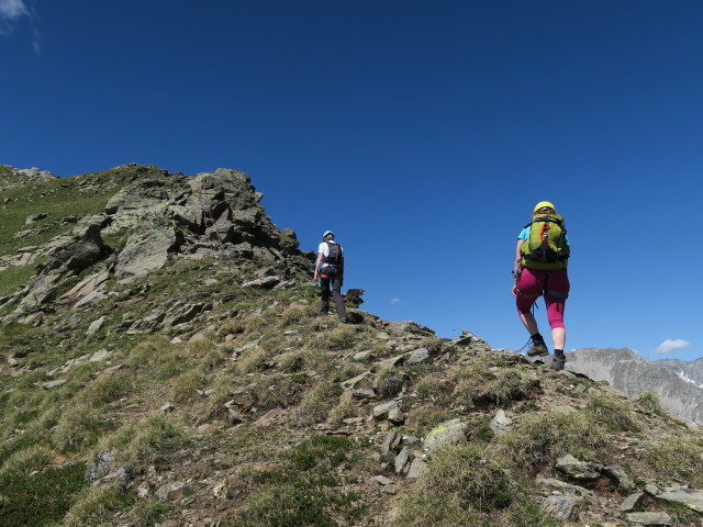 Sonja und Angelika am Deferegger Pfannhorn-Nordostgrat