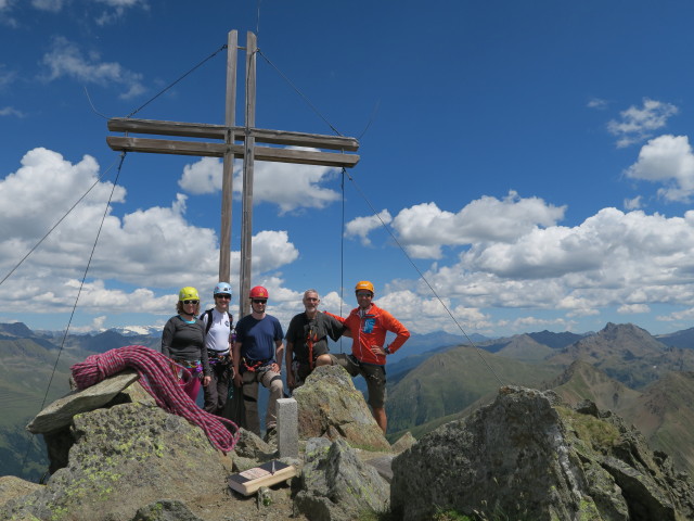 Angelika, Sonja, Werner, Josef und ich am Deferegger Pfannhorn, 2.820 m