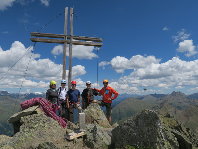 Angelika, Sonja, Werner, Josef und ich am Deferegger Pfannhorn, 2.820 m