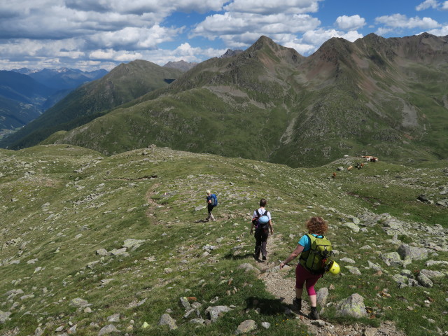Werner, Sonja und Angelika am Weg 88 zwischen Deferegger Pfannhorn und Hirschbichl