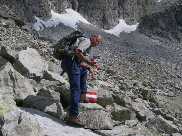 Weg 114 zwischen Alter Barmer Hütte und Rosshornscharte (8. Juli)