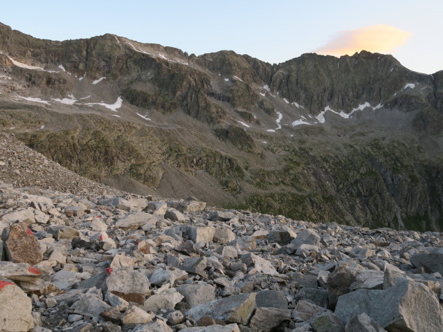 Weg 114 zwischen Barmer Hütte und Jägerscharte (9. Juli)