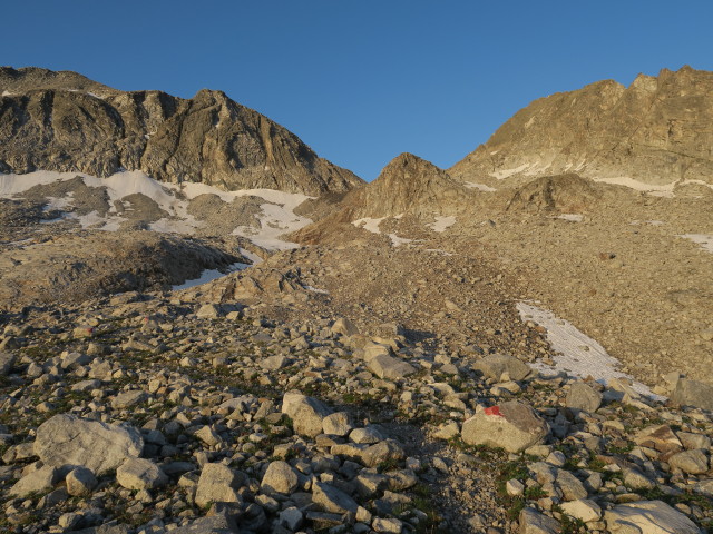 Weg 114 zwischen Barmer Hütte und Jägerscharte (9. Juli)