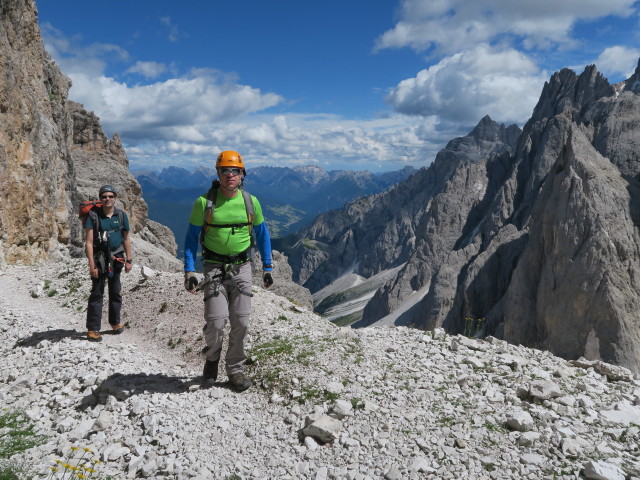 Ronald und Aaron am Weg 101 zwischen Via Ferrata Zandonella Sud und Sentinellascharte (15. Juli)