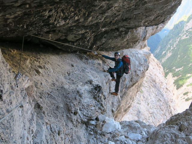 Via Ferrata Severino Casara: Ronald am Kriechband (16. Juli)