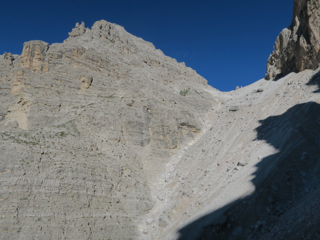 Forcella d'Agnel von der Via Ferrata Severino Casara aus (16. Juli)