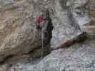 Via Ferrata Zandonella Sud: Aaron auf der oberen Leiter (15. Juli)