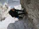 Via Ferrata Zandonella Sud: Armin auf der unteren Leiter (15. Juli)